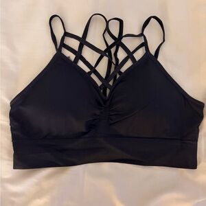 Black Strappy Women's Bralette/ Sports bra